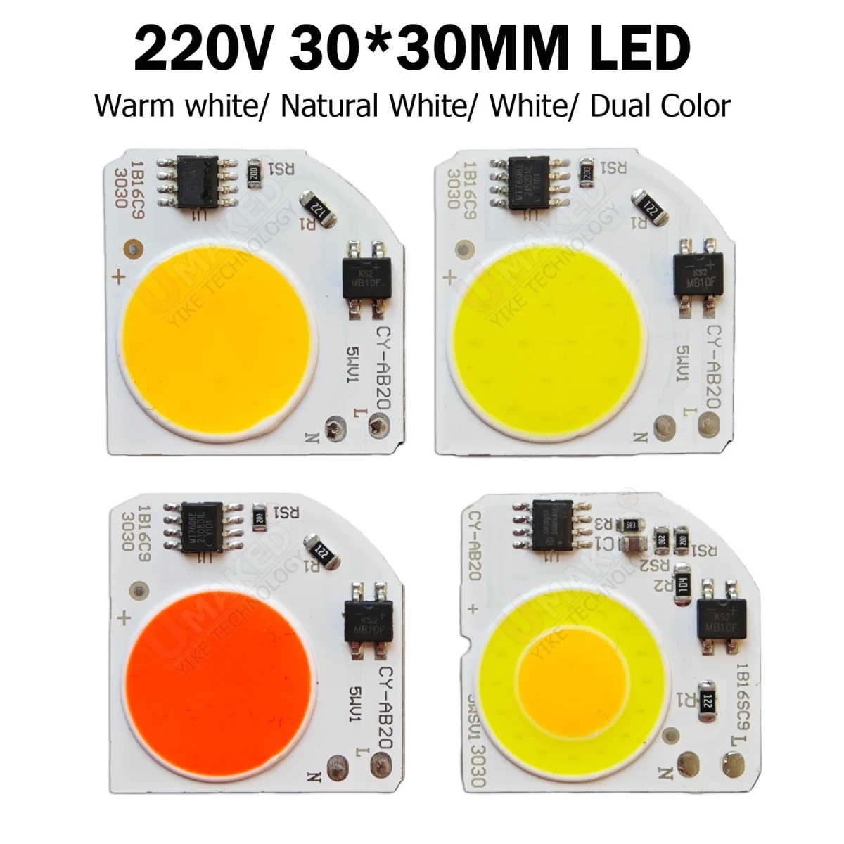 10 шт. 30*30 мм COB LED-чипы для точечных светильников, 5 Вт, 7 Вт, теплый белый 6000K, на алюминиевой плате, для самостоятельной сборки, для внутреннего освещения
10 шт. 30*30 мм COB LED-чипы для точечных светильников, 5 Вт, 7 Вт, теплый белый 6000K, на алюминиевой плате, для самостоятельной сборки, для внутреннего освещения