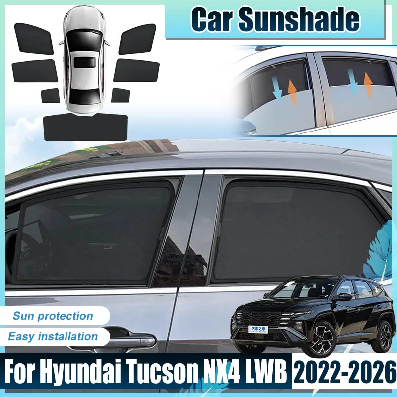 For Hyundai Tucson Accessories NX4 LWB 2022 2023 2024 2025 2026 Car Window Sun Shade Cover Mesh light Shield UV Protector Baffle
For Hyundai Tucson Accessories NX4 LWB 2022 2023 2024 2025 2026 Car Window Sun Shade Cover Mesh light Shield UV Protector Baffle