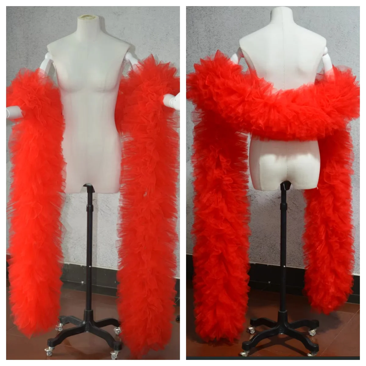 Модный сценический бал, вечеринка, клубный свадебный красный тюль, боа, шаль с рюшами
Модный сценический бал, вечеринка, клубный свадебный красный тюль, боа, шаль с рюшами