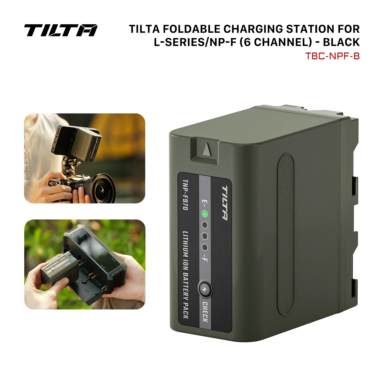 TILTA Camera Battery for Sony NP-F970 USB-C Battery Portable Charging Station for Sony NP-F550/NP-F750/NP-F970/NP-FM50/NP-FM500H
TILTA Camera Battery for Sony NP-F970 USB-C Battery Portable Charging Station for Sony NP-F550/NP-F750/NP-F970/NP-FM50/NP-FM500H
