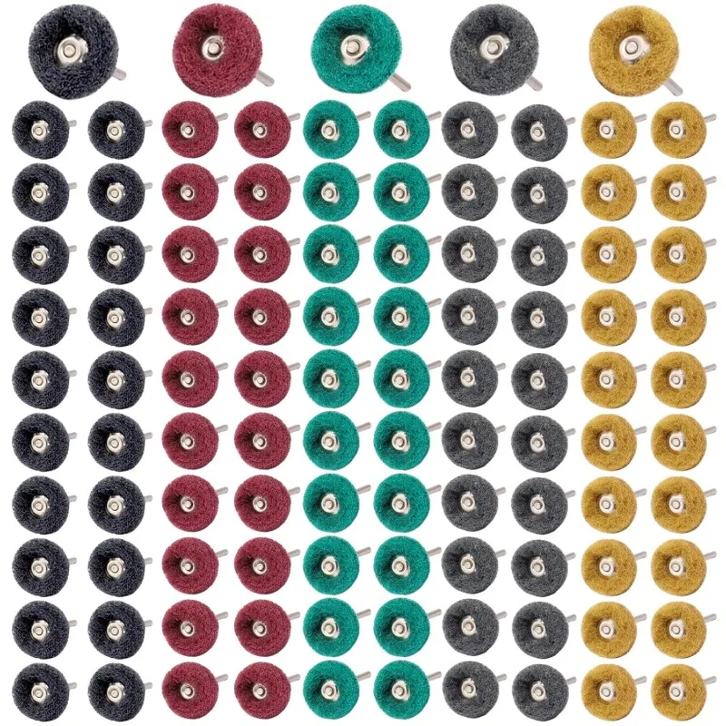 100 PCS Abrasive Buffing Wheels,1 inch Polishing Wheel Set for Proxxon Dremel Rotary Tool Accessory-1/8 Shank
100 PCS Abrasive Buffing Wheels,1 inch Polishing Wheel Set for Proxxon Dremel Rotary Tool Accessory-1/8 Shank