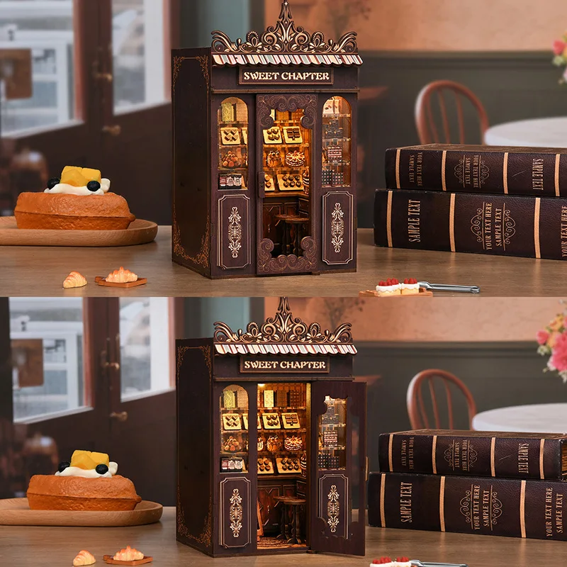 OUZEY Wooden Miniature Twilight Library Book Nook Shelf Insert Kit with Light DIY Model for Bookshelf Decor Friends Gifts
OUZEY Wooden Miniature Twilight Library Book Nook Shelf Insert Kit with Light DIY Model for Bookshelf Decor Friends Gifts