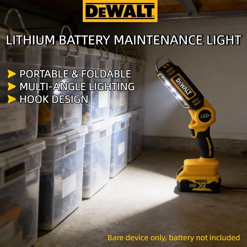 Dewalt 20V Lithium Battery 90 Degree Folding LED Work Light Handheld Multifunctional Portable Camping Torch for Outdoor Camping
Dewalt 20V Lithium Battery 90 Degree Folding LED Work Light Handheld Multifunctional Portable Camping Torch for Outdoor Camping