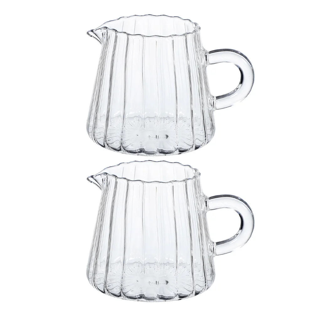 2Pcs Glass Creamer Pitcher 200Ml Elegant Coffee Milk Frothing Pitcher for Latte Art Precision Pouring Clear Borosilicate Glass
2Pcs Glass Creamer Pitcher 200Ml Elegant Coffee Milk Frothing Pitcher for Latte Art Precision Pouring Clear Borosilicate Glass