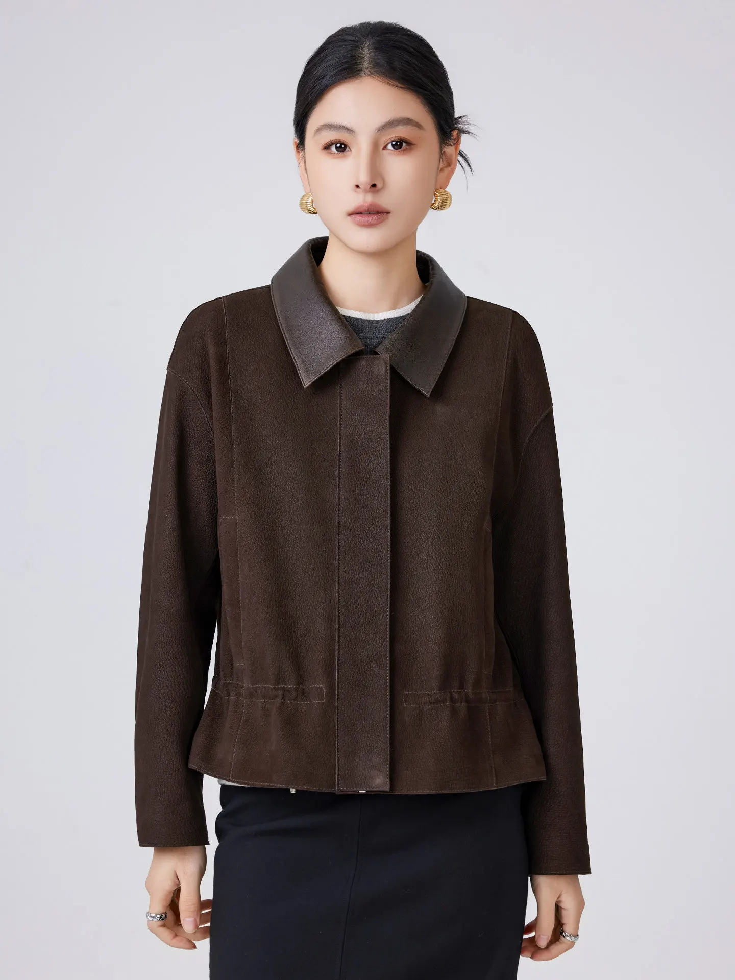 Vintage Short Genuine Leather Jackets for Women Simple Adjustable Waist Design Deer Texture Natural Real Goatskin Leather Coat
Vintage Short Genuine Leather Jackets for Women Simple Adjustable Waist Design Deer Texture Natural Real Goatskin Leather Coat