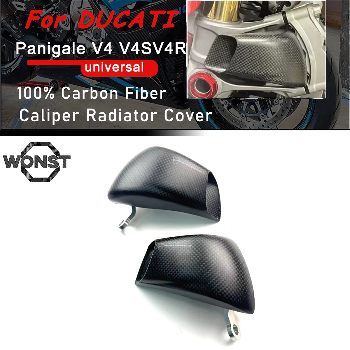 Carbon Fiber Motorcycle Front Brake Air Duct Caliper Radiator Cover For DUCATI PANIGALE V4 V2 V4S 2018-2024 Streetfighter V4 V4S
Carbon Fiber Motorcycle Front Brake Air Duct Caliper Radiator Cover For DUCATI PANIGALE V4 V2 V4S 2018-2024 Streetfighter V4 V4S