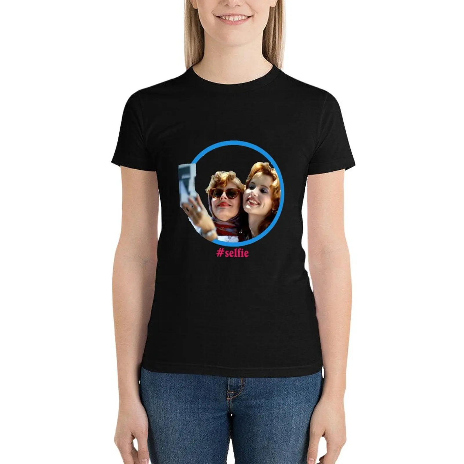 Thelma and Louise selfie - Susan Sarandon & Geena Davis T-Shirt tees shirts graphic tees Blouse Women's summer blouses 2024
Thelma and Louise selfie - Susan Sarandon & Geena Davis T-Shirt tees shirts graphic tees Blouse Women's summer blouses 2024