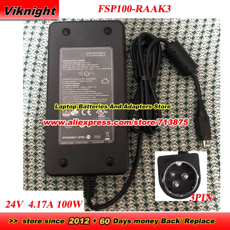 Genuine FSP100-RAAK3 AC Adapter For FSP 24V 4.17A 100W for FSP100-RAA FSP FSP100-RTAAN2 Power Adapter Charger 3PIN Power Supply
Genuine FSP100-RAAK3 AC Adapter For FSP 24V 4.17A 100W for FSP100-RAA FSP FSP100-RTAAN2 Power Adapter Charger 3PIN Power Supply