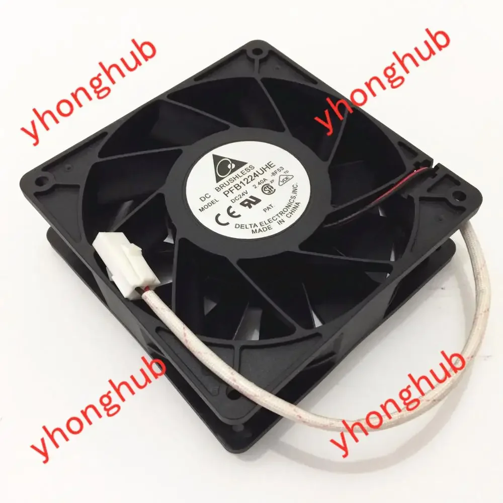 Delta Electronics PFB1224UHE 8F53 DC 24V 2.40A 120X120X38mm 2-Wire Server Cooling Fan
Delta Electronics PFB1224UHE 8F53 DC 24V 2.40A 120X120X38mm 2-Wire Server Cooling Fan