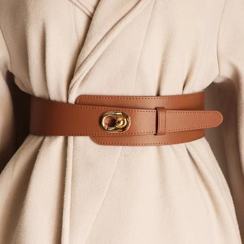 Vintage Women Leather Buckle Wide Belt Strap Solid Color Waistband Waist Corset for Women Slimming Belt
Vintage Women Leather Buckle Wide Belt Strap Solid Color Waistband Waist Corset for Women Slimming Belt