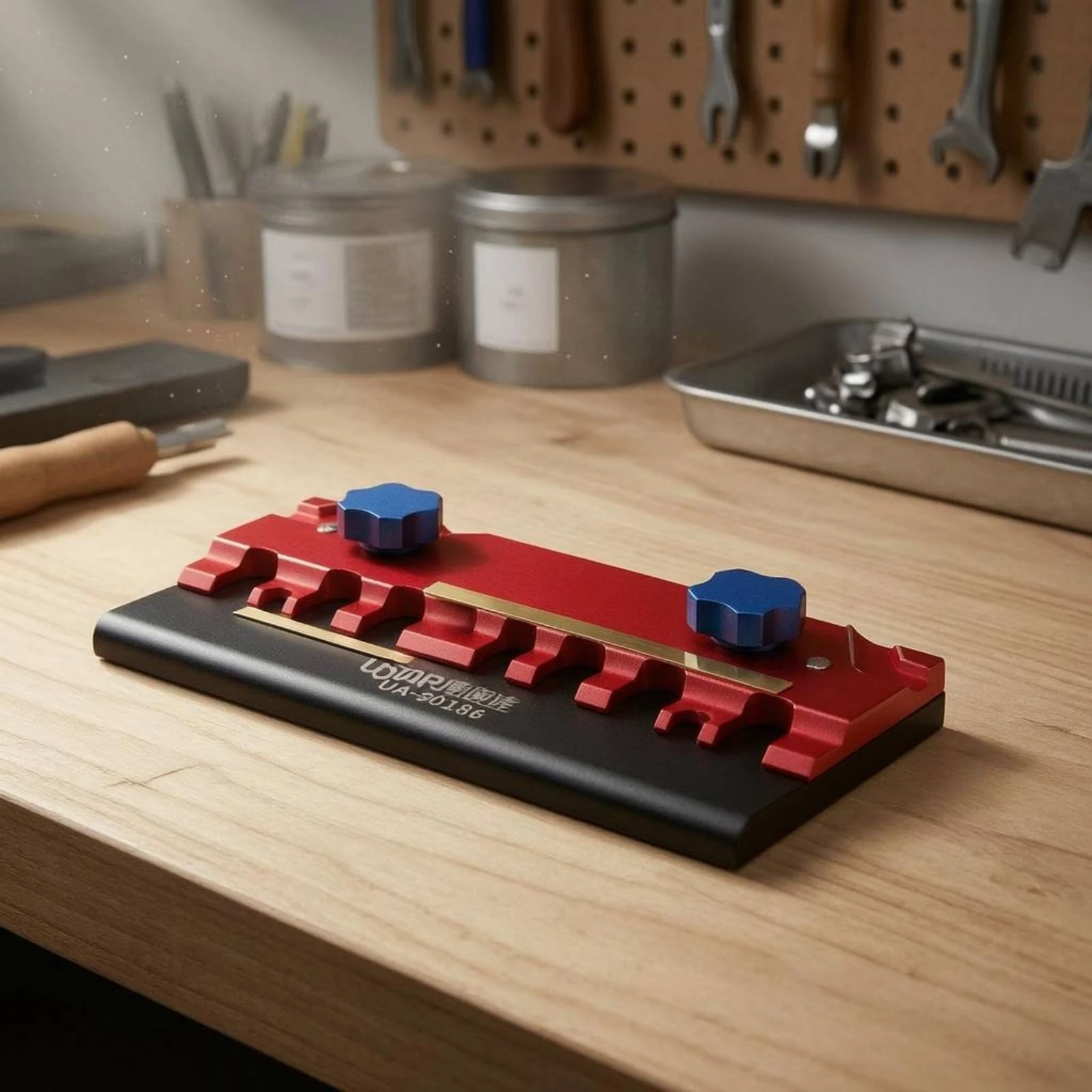 Etched Sheet Forming Vise Curved Grooves Photo-Etched Sheet Vise Photo Etch Bender Multi-Groove Metal Etch Bender Knob Fasteners
Etched Sheet Forming Vise Curved Grooves Photo-Etched Sheet Vise Photo Etch Bender Multi-Groove Metal Etch Bender Knob Fasteners