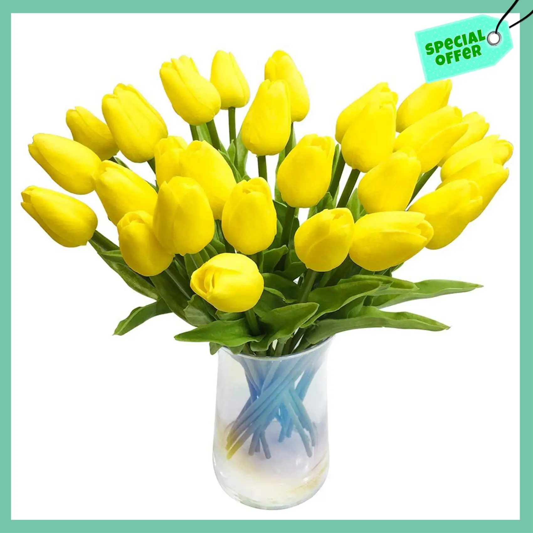 Sturdy 30Pcs Artificial Tulips Flowers Real Touch Tulips Fake Holland PU Tulip Bouquet Latex Flower White Tulip
Sturdy 30Pcs Artificial Tulips Flowers Real Touch Tulips Fake Holland PU Tulip Bouquet Latex Flower White Tulip