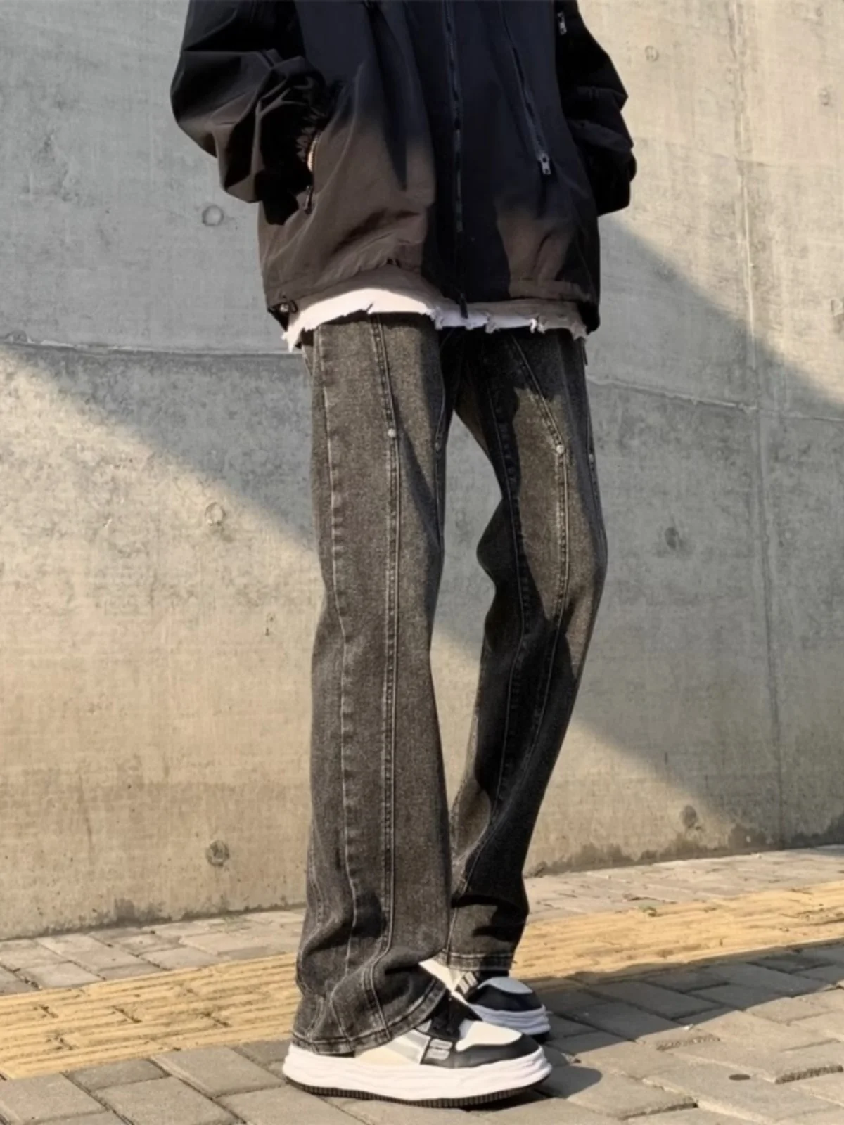 Retro Patchwork Men's Jeans Spring Autumn Loose Straight Leg Bell Bot American High Street Workwear Long Trousers
Retro Patchwork Men's Jeans Spring Autumn Loose Straight Leg Bell Bot American High Street Workwear Long Trousers