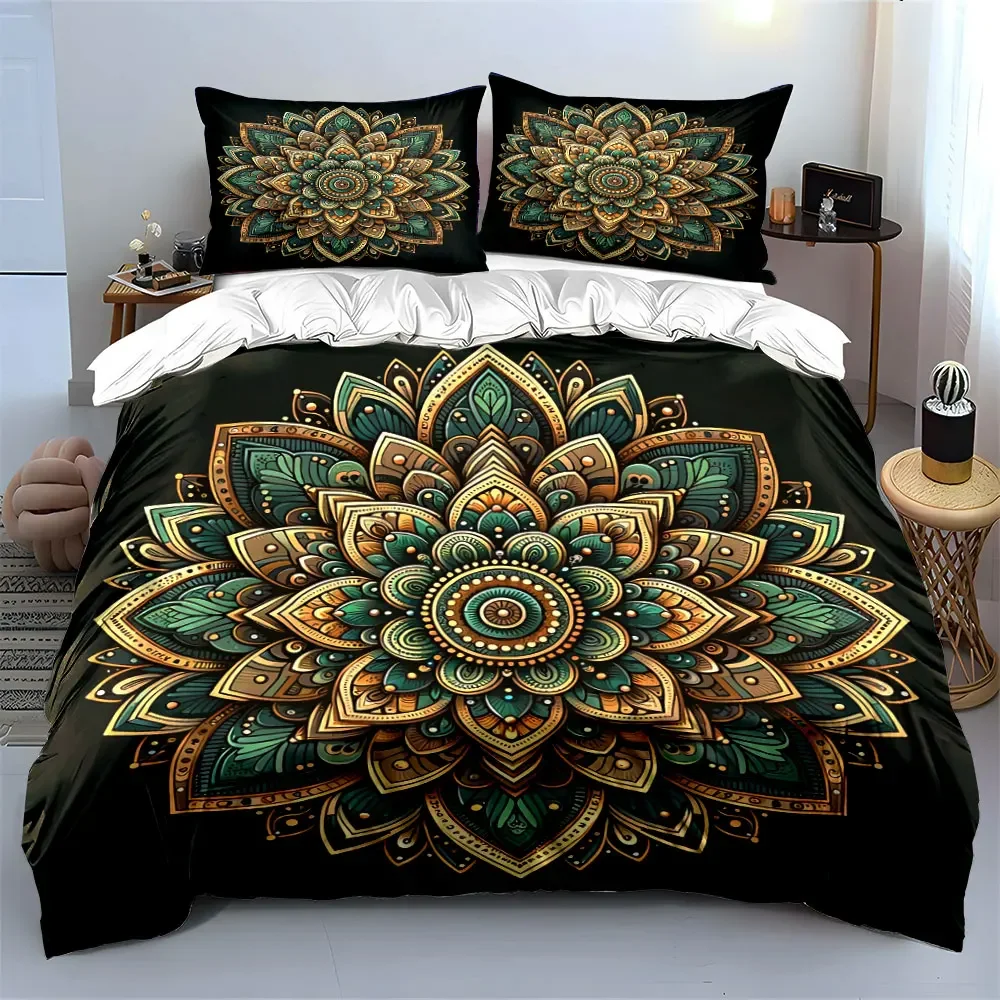 Mandala Art Décor Three-Piece Set Soft Comfortable Duvet Cover Bedding Set Included 1*Duvet Cover & 2*Pillowcases, gift
Mandala Art Décor Three-Piece Set Soft Comfortable Duvet Cover Bedding Set Included 1*Duvet Cover & 2*Pillowcases, gift