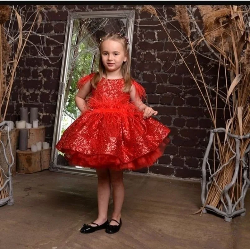 Red Glitter Baby Girl Birthday Party Gown Feather Sleeve Princess Flower Girl Dress Kid Wedding Gown Tutu New Year Costume
Red Glitter Baby Girl Birthday Party Gown Feather Sleeve Princess Flower Girl Dress Kid Wedding Gown Tutu New Year Costume