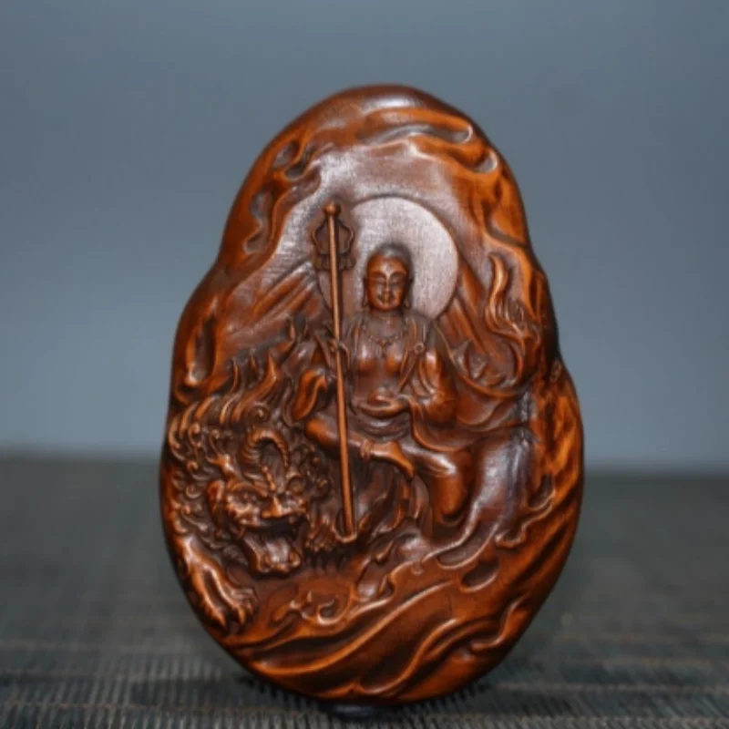 Antique boxwood carvings Tibetan Buddhism Ksitigarbha Bodhisattva Buddha plaque amulets hanging ornaments vintage handicraft
Antique boxwood carvings Tibetan Buddhism Ksitigarbha Bodhisattva Buddha plaque amulets hanging ornaments vintage handicraft