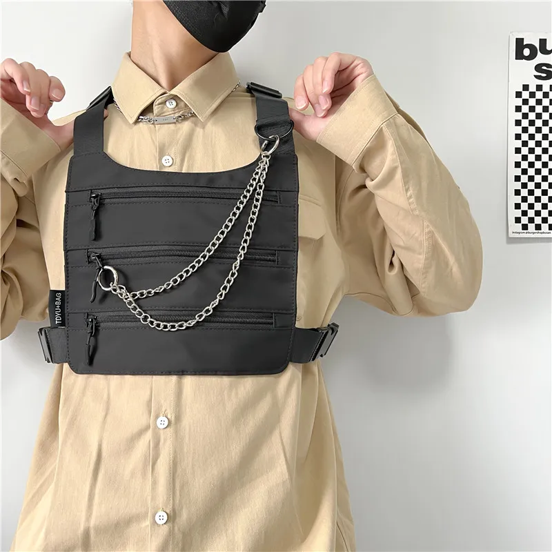 Tactical Functional Chest Bags For Men Street Boy Hip-hop Tactical Vest Bag Young Men Chest Rig Packs Fashion Canvas Male Bag
Tactical Functional Chest Bags For Men Street Boy Hip-hop Tactical Vest Bag Young Men Chest Rig Packs Fashion Canvas Male Bag
