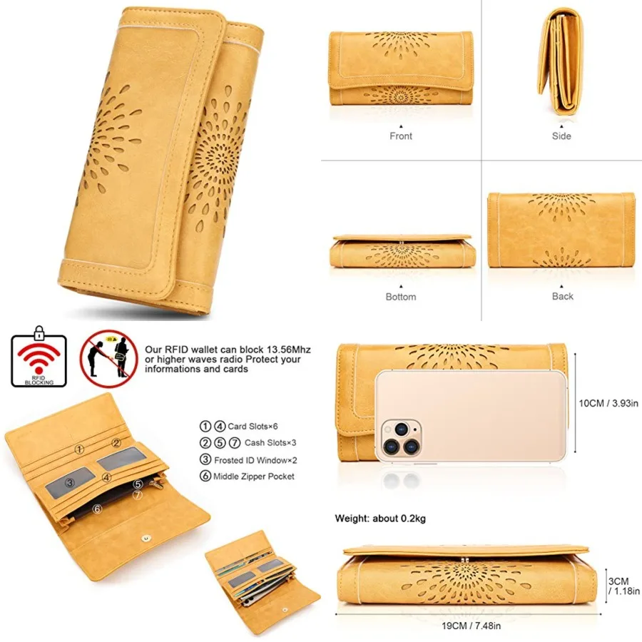APHISON Womens Wallets RFID Blocking Leather Clutch Long Wallet for Women Card Holder Phone Organizer Ladies Travel Purse Hollo
APHISON Womens Wallets RFID Blocking Leather Clutch Long Wallet for Women Card Holder Phone Organizer Ladies Travel Purse Hollo