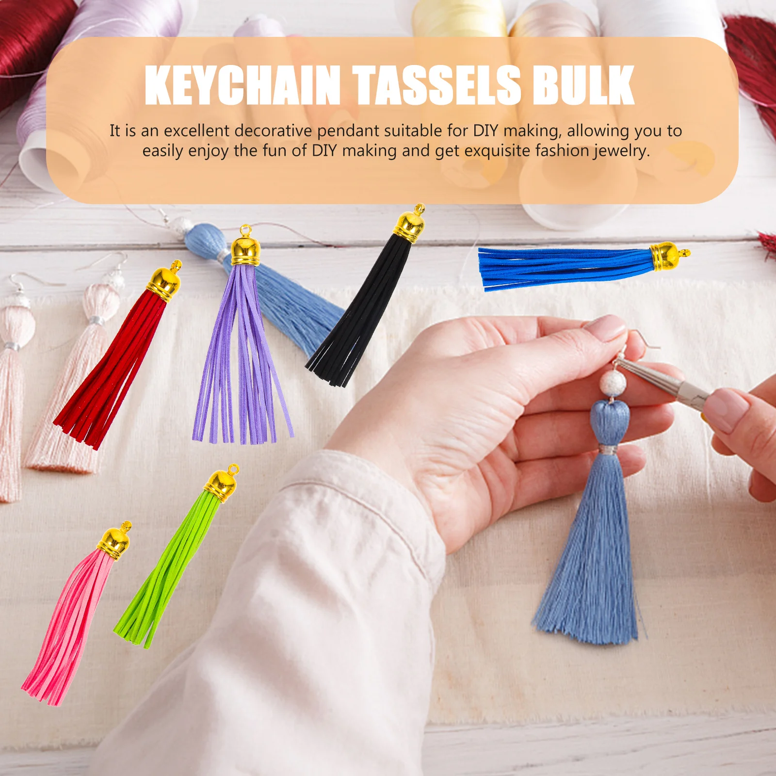 32Pcs Tassel Keychain Pendants Colored Small Hanging Tassels for DIY Jewelry Making Crafts Decorations
32Pcs Tassel Keychain Pendants Colored Small Hanging Tassels for DIY Jewelry Making Crafts Decorations