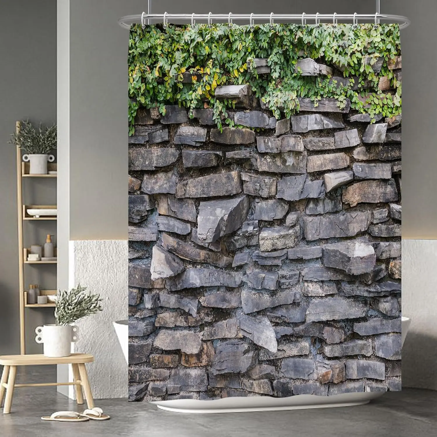 Rocks Stone Brick Wall Shower Curtain Green Leaves Garden Landscape Nature Plant Shower Curtains for Bathroom Rustic Family
Rocks Stone Brick Wall Shower Curtain Green Leaves Garden Landscape Nature Plant Shower Curtains for Bathroom Rustic Family