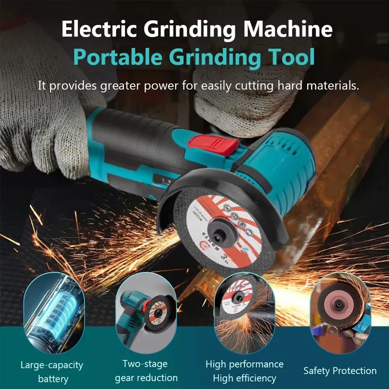 12V Cordless Electric Angle Grinder Compact 19500rpm LithiumBattery Mini Polishing Grinding Diamond Cut Tool for DIY and HomeUse
12V Cordless Electric Angle Grinder Compact 19500rpm LithiumBattery Mini Polishing Grinding Diamond Cut Tool for DIY and HomeUse