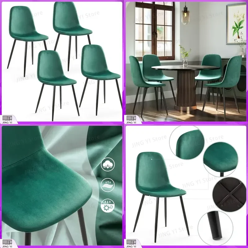 4 Pack Velvet Dining Chairs with Metal Legs for Kitchen Dining Room Modern Restaurant Bar
4 Pack Velvet Dining Chairs with Metal Legs for Kitchen Dining Room Modern Restaurant Bar