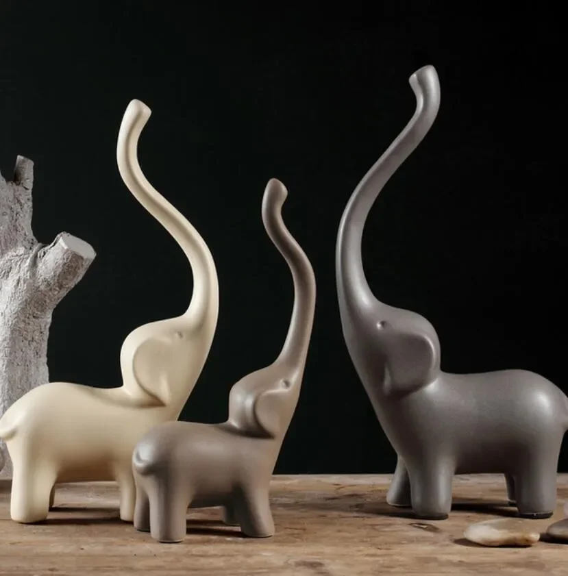 Minimalist ceramic Long nose elephant statue home decor crafts room decoration ceramic handicraft porcelain animal figurine
Minimalist ceramic Long nose elephant statue home decor crafts room decoration ceramic handicraft porcelain animal figurine
