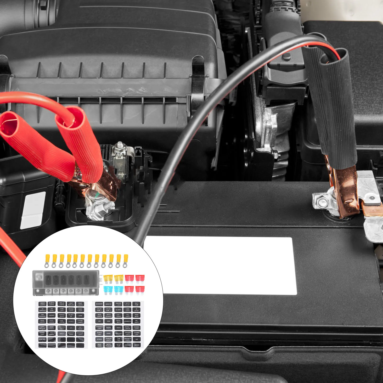 1Set Automotive Fuse Block Kit 6 Way Fuse Holder Compact Durable Pc Material Cars Campers Electrical Safety Protection
1Set Automotive Fuse Block Kit 6 Way Fuse Holder Compact Durable Pc Material Cars Campers Electrical Safety Protection