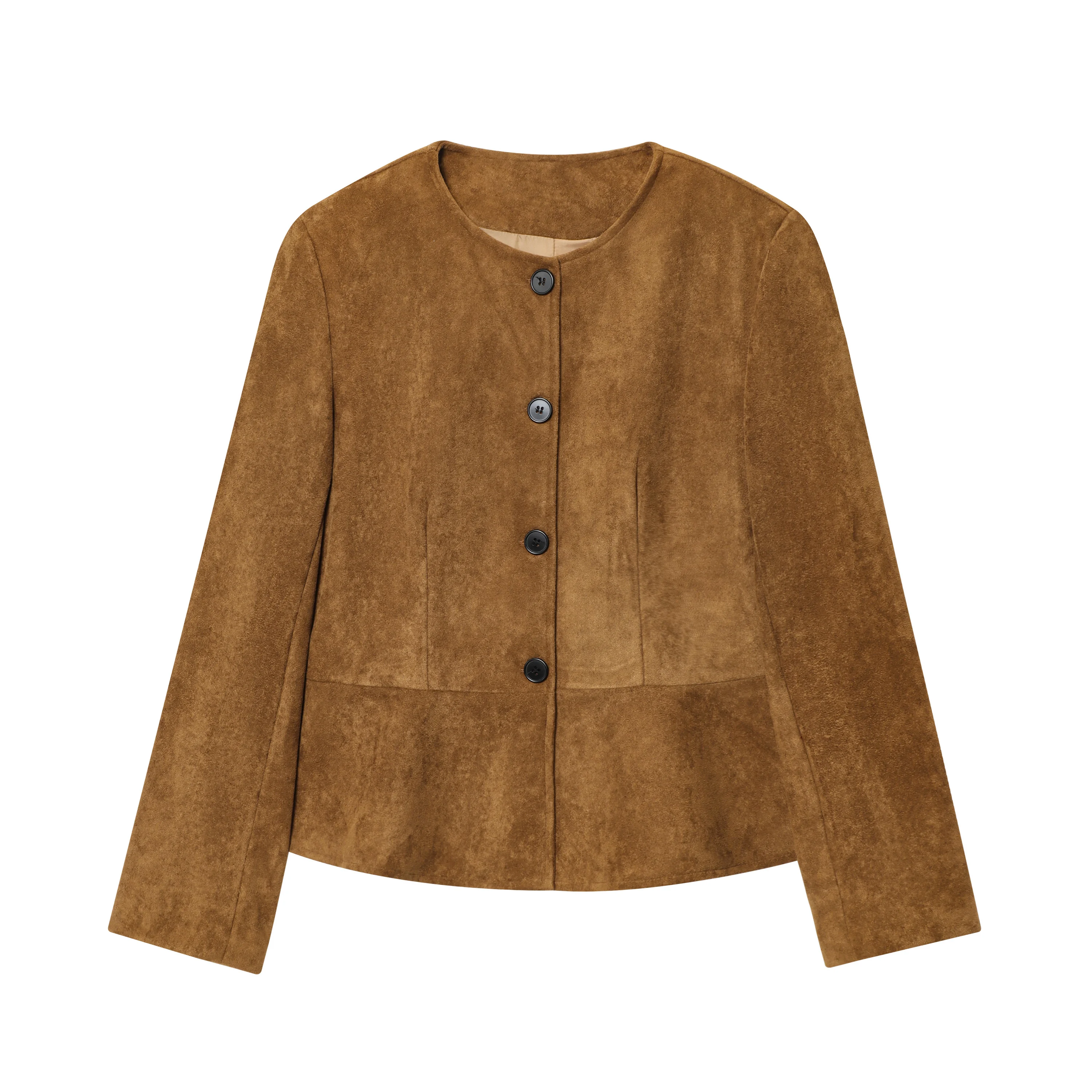 2025 New Women's Casual Comfort Solid Color Vintage Crew Neck Long Sleeve Single-Button Suede Jacket Top
2025 New Women's Casual Comfort Solid Color Vintage Crew Neck Long Sleeve Single-Button Suede Jacket Top