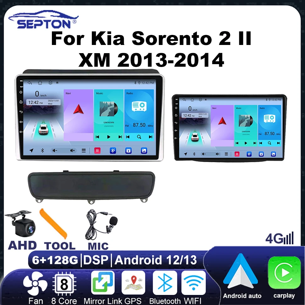 Автомобильный аудиоплеер SEPTON Android для Kia Sorento 2 II XM 2013-2014, мультимедийный плеер, стерео Carplay, 8-ядерный WIFI Navi GPS BT
Автомобильный аудиоплеер SEPTON Android для Kia Sorento 2 II XM 2013-2014, мультимедийный плеер, стерео Carplay, 8-ядерный WIFI Navi GPS BT