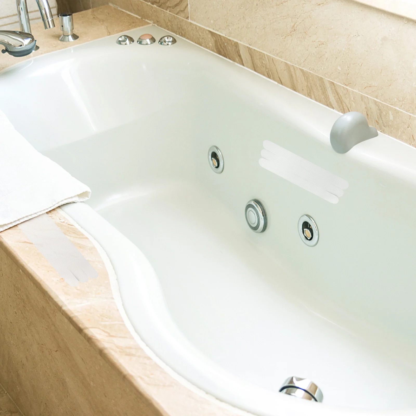 Anti Slip Bath Stickers 6pcs Non Skid Adhesive Strips Transparent Safety Treads for Bathtubs Floors Wet Areas Home Use
Anti Slip Bath Stickers 6pcs Non Skid Adhesive Strips Transparent Safety Treads for Bathtubs Floors Wet Areas Home Use