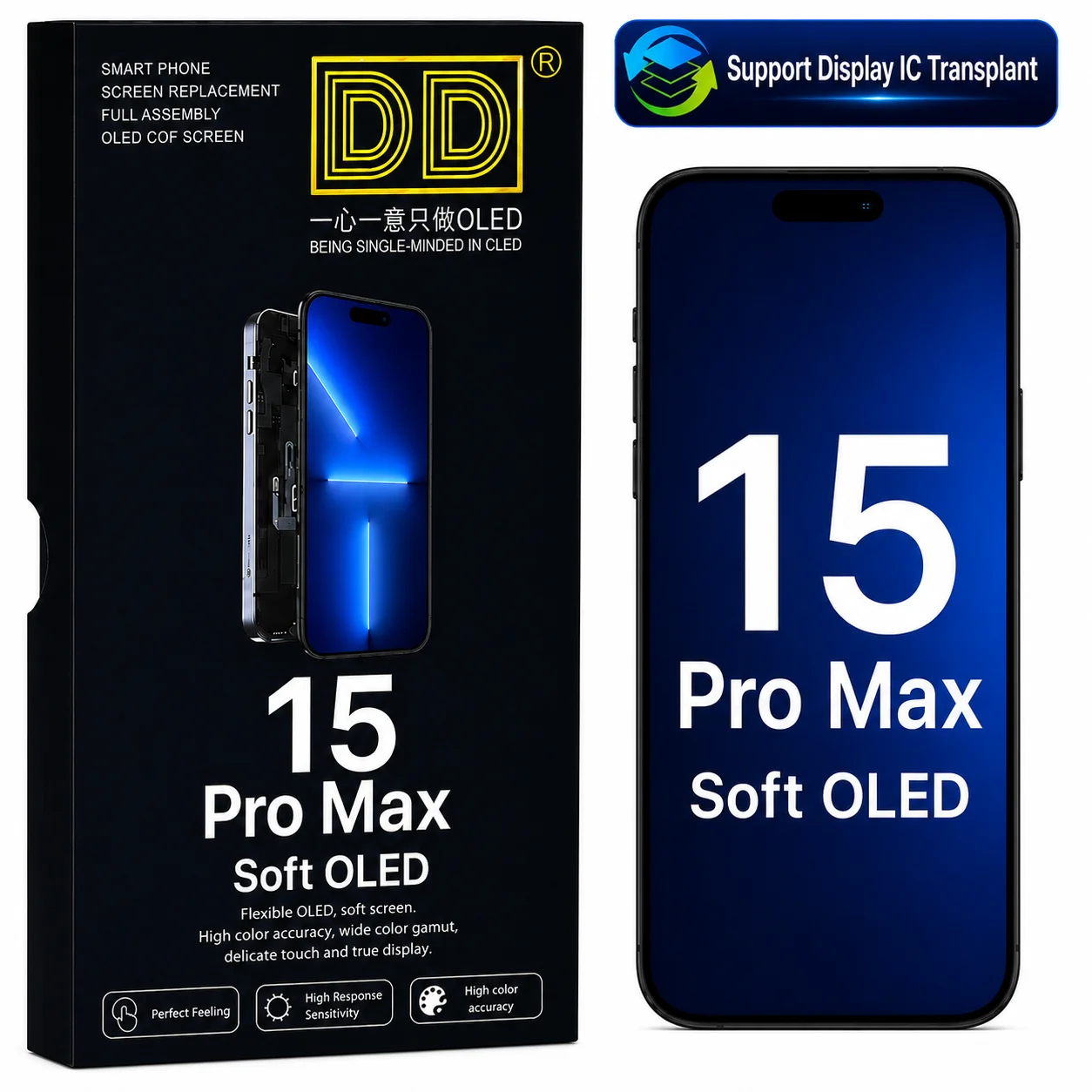 For iPhone 15 Pro MaxDD SOFT OLED Screen LCD Display Replacement
For iPhone 15 Pro MaxDD SOFT OLED Screen LCD Display Replacement