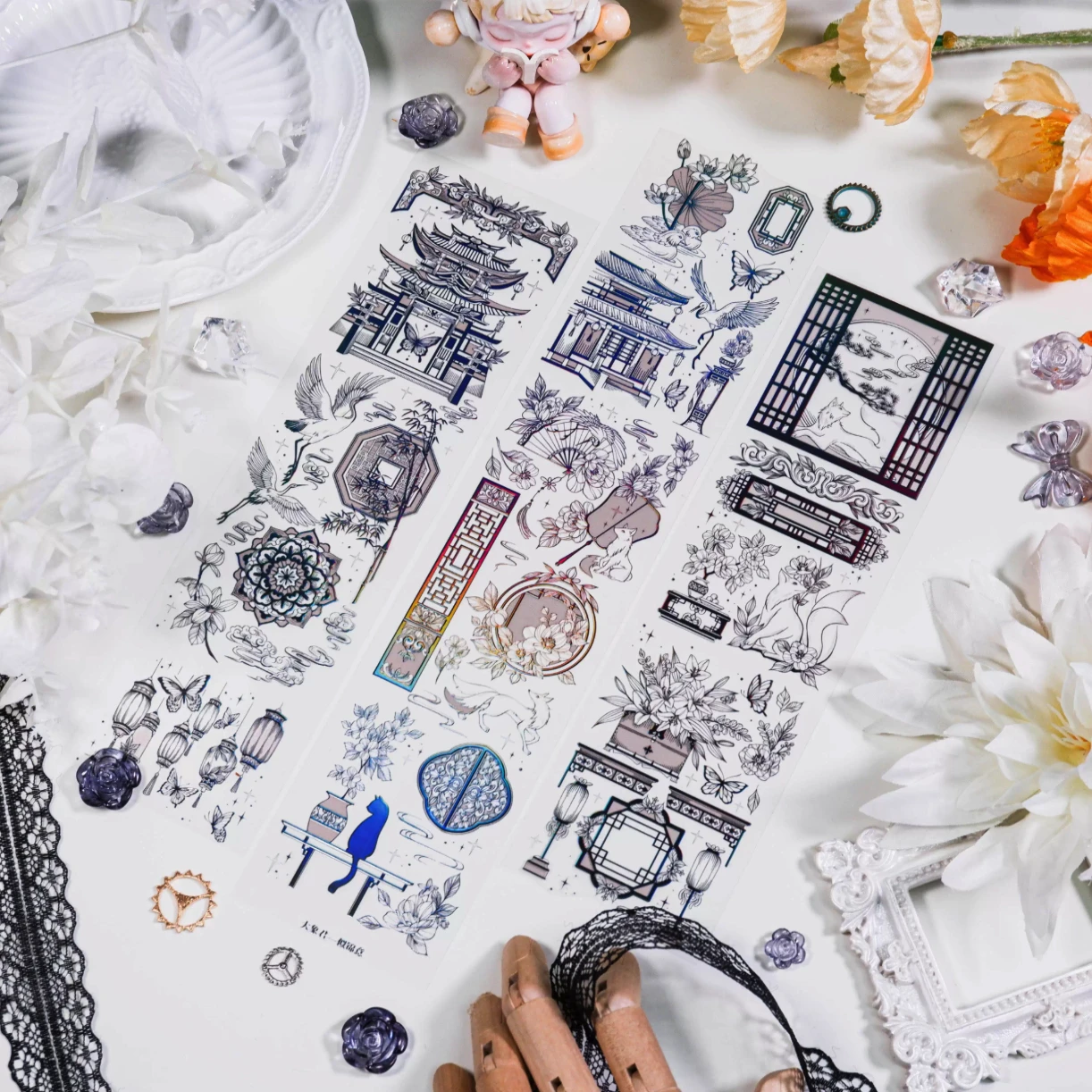 5M roll masking washi PET tape black pet rainbow light palace window screen collage landscaping national style
5M roll masking washi PET tape black pet rainbow light palace window screen collage landscaping national style