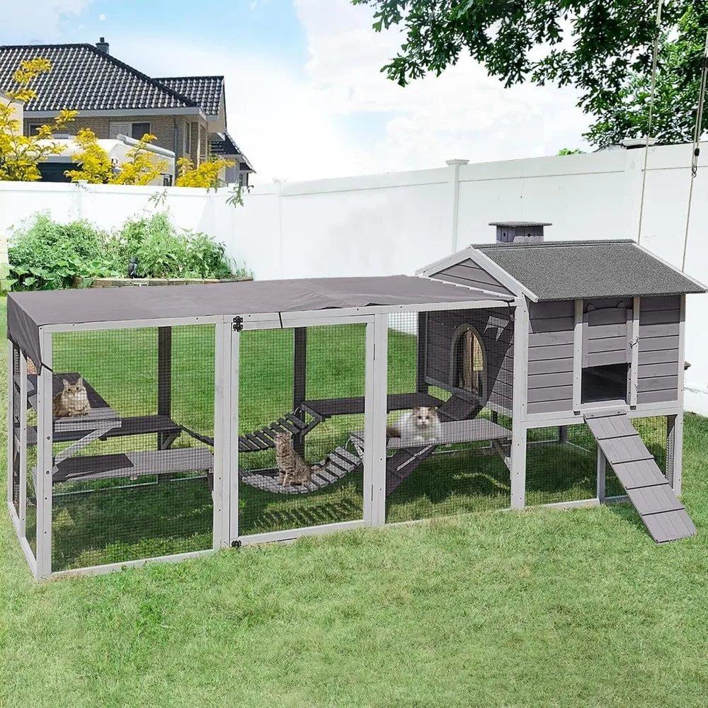 Outdoor cat cage, waterproof, windproof and warm, can provide multiple cats to roost in the house
Outdoor cat cage, waterproof, windproof and warm, can provide multiple cats to roost in the house