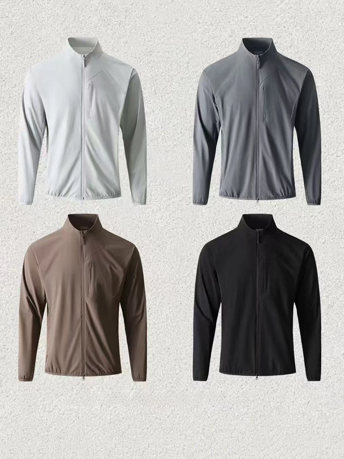 Lightweight Quick Dry 3D Tailored Laser Cut Outdoor Sports Jacket Men's Summer Anti UV Stand Collar Fashionable Urban Style
Lightweight Quick Dry 3D Tailored Laser Cut Outdoor Sports Jacket Men's Summer Anti UV Stand Collar Fashionable Urban Style