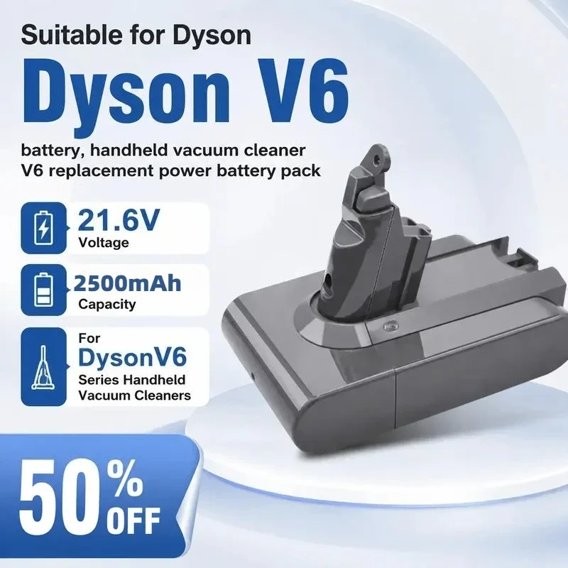 2500mAh for Dyson V6 Battery Replacement Power Pack for Handheld Vacuum Cleaner
2500mAh for Dyson V6 Battery Replacement Power Pack for Handheld Vacuum Cleaner