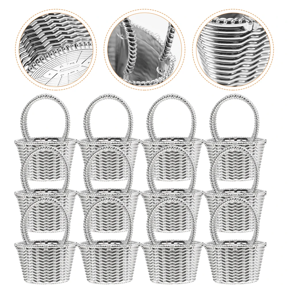 24pcs Wedding Gift Baskets Candy Storage Flower Party Favors Mini Baskets Small Handheld Containers For Birthday Party
24pcs Wedding Gift Baskets Candy Storage Flower Party Favors Mini Baskets Small Handheld Containers For Birthday Party