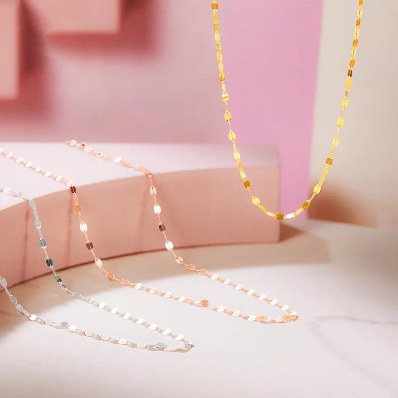 LABB Real 18K Gold Necklace Exquisite Jewelry AU750 Pendant Tile Chain Yellow White Rose Gold Women's Party Gift XL0026
LABB Real 18K Gold Necklace Exquisite Jewelry AU750 Pendant Tile Chain Yellow White Rose Gold Women's Party Gift XL0026