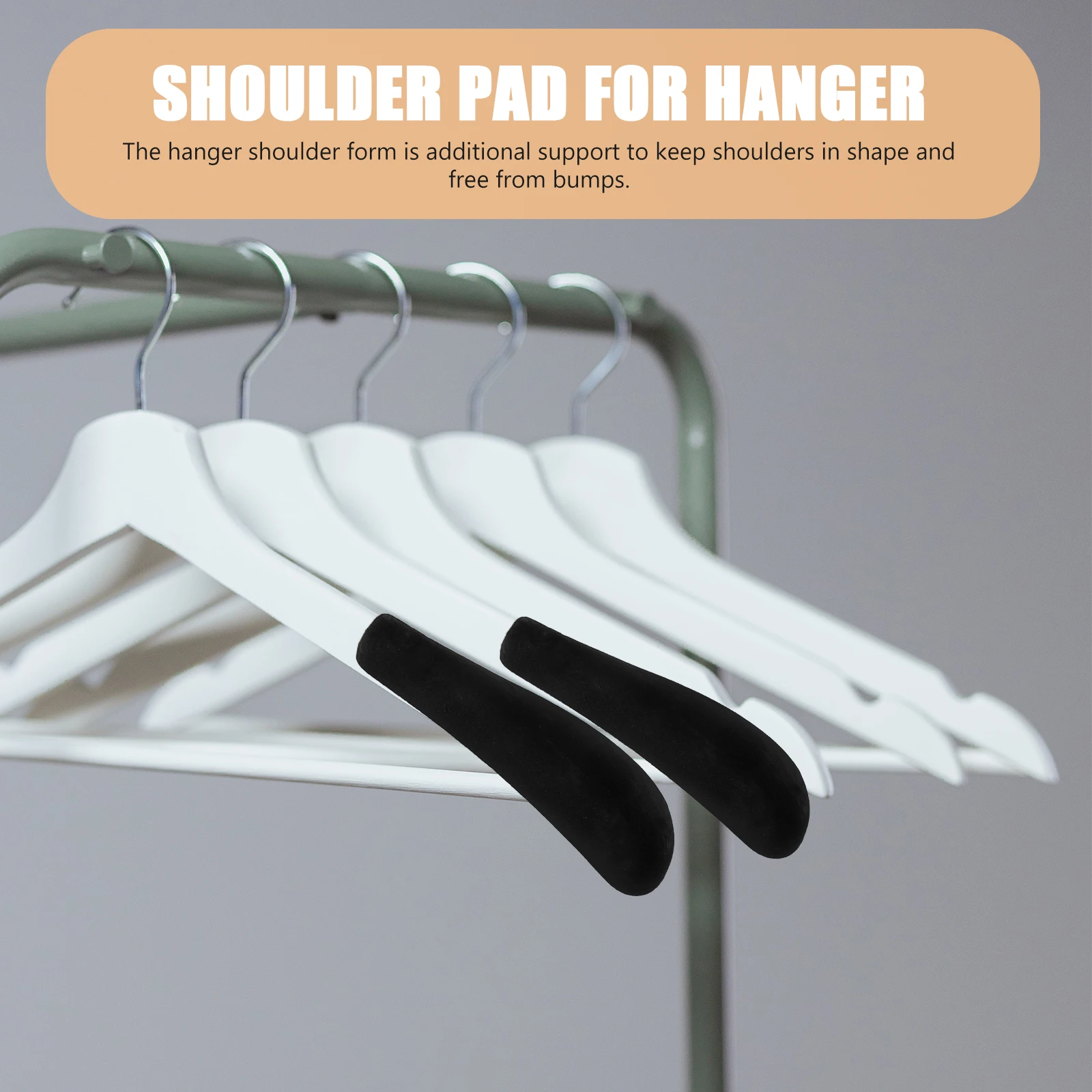 10 pcs Black Thickened Widened Anti Slip Flocking Shoulder Pads Hanger Forms Garment Clothes Accessories
10 pcs Black Thickened Widened Anti Slip Flocking Shoulder Pads Hanger Forms Garment Clothes Accessories