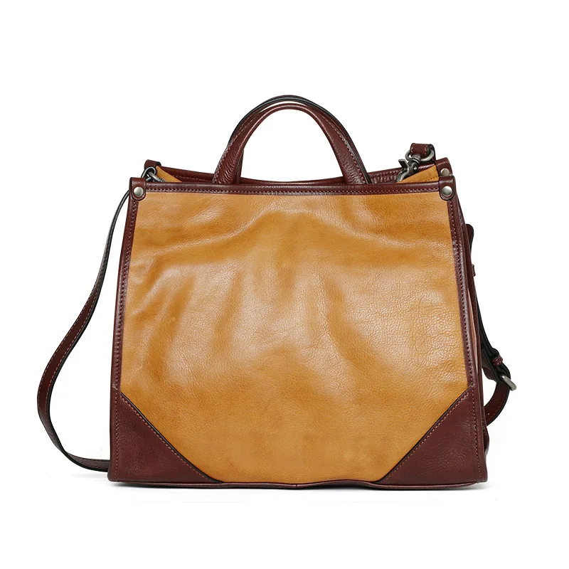 Vintage 100% Genuine Leather Tote Bag Large Capacity Women's Bag Lady Commuting Bag
Vintage 100% Genuine Leather Tote Bag Large Capacity Women's Bag Lady Commuting Bag