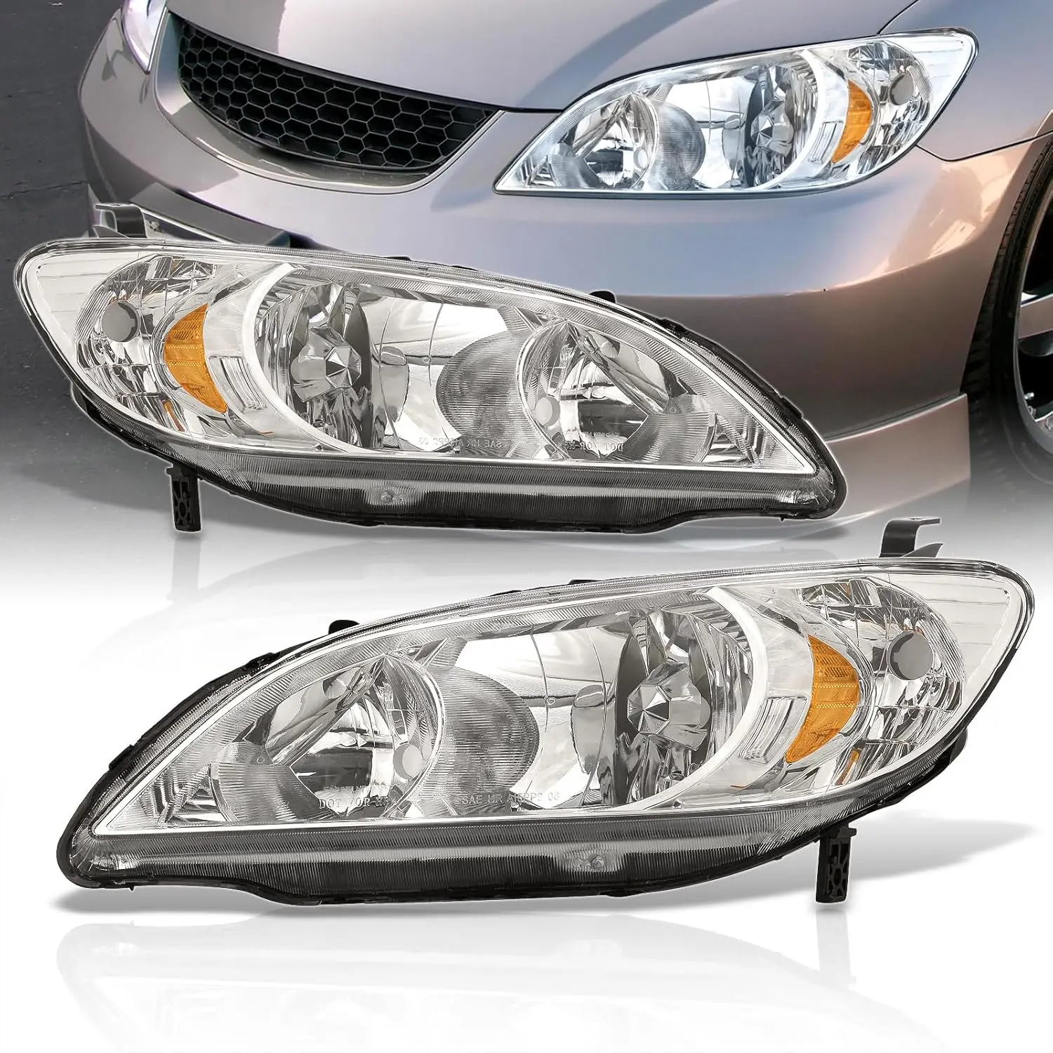 Front Bumper Driving Headlight Headlamps Corner Turn Signal Reflector Driver Passenger LH RH Complete Assembly Set Upgrade Compa
Front Bumper Driving Headlight Headlamps Corner Turn Signal Reflector Driver Passenger LH RH Complete Assembly Set Upgrade Compa