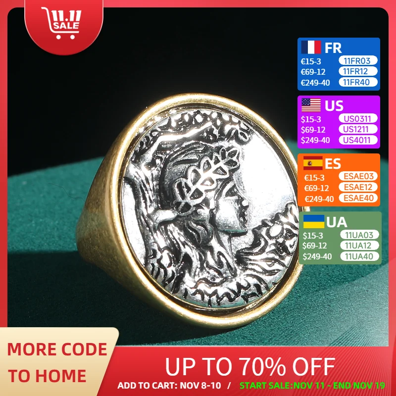 Vintage Beauty Portrait Antique Coin Engagement Ring For Woman Gold Color Accessories Luxury Dubai Indian Jewelry 2025 Trend
Vintage Beauty Portrait Antique Coin Engagement Ring For Woman Gold Color Accessories Luxury Dubai Indian Jewelry 2025 Trend