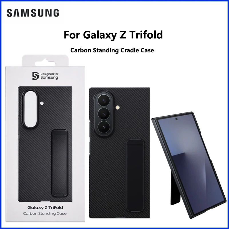 Original Samsung Galaxy Z Trifold Case Carbon Fiber Pattern Standing Cradle Kickstand GP-FPF968
Original Samsung Galaxy Z Trifold Case Carbon Fiber Pattern Standing Cradle Kickstand GP-FPF968