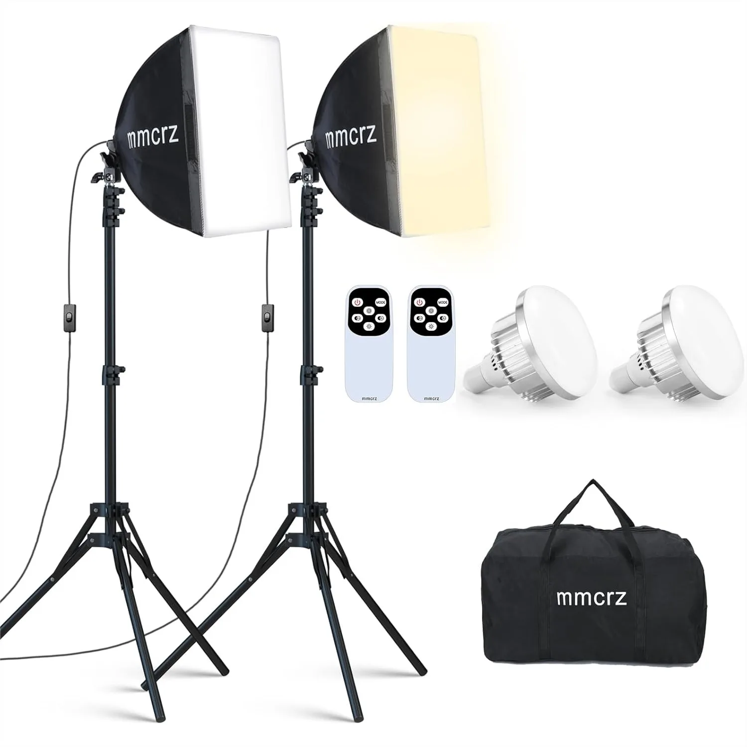 2Pack Professional Softbox Lighting Kit, 16x16 Studio Lights with 85W LED Bulbs, Continuous Lighting for Photography
2Pack Professional Softbox Lighting Kit, 16x16 Studio Lights with 85W LED Bulbs, Continuous Lighting for Photography