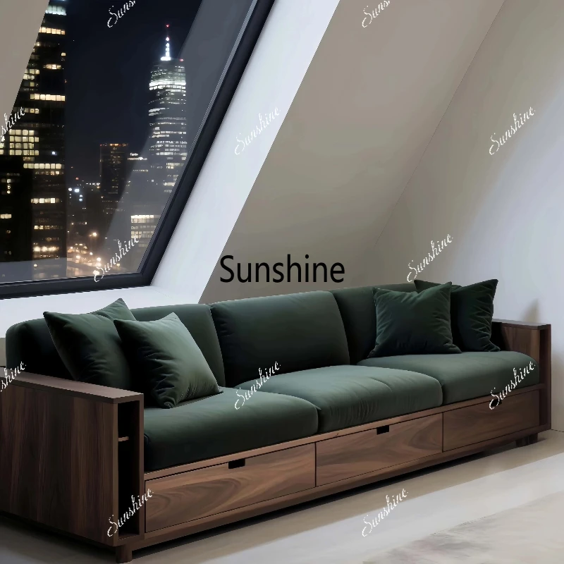 New Chinese-style solid wood living room sofa high-end dark green size apartment home office reception
New Chinese-style solid wood living room sofa high-end dark green size apartment home office reception
