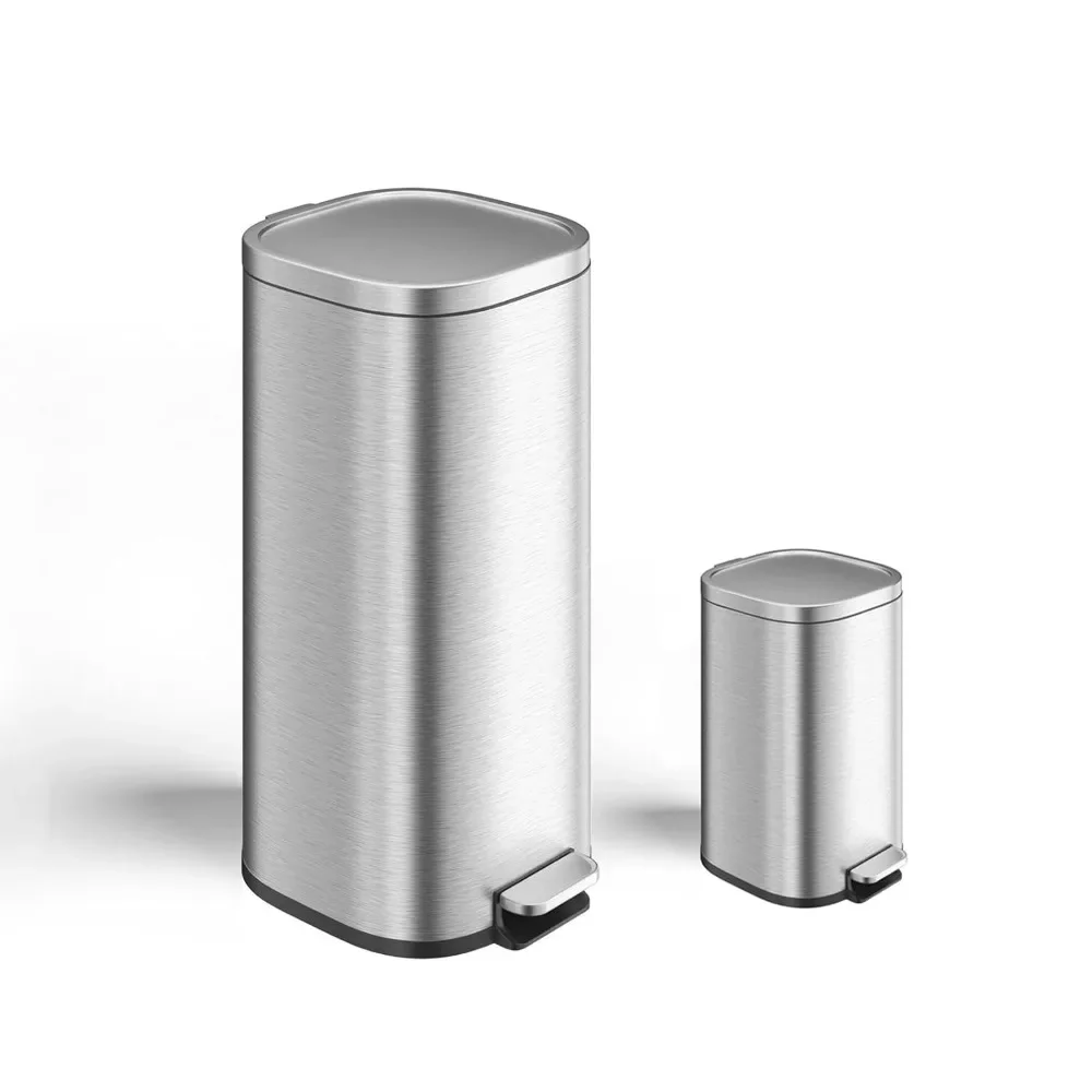 30L 6L Stainless Steel Step Trash Can Set Quiet Close Lid Foot Pedal Kitchen Home
30L 6L Stainless Steel Step Trash Can Set Quiet Close Lid Foot Pedal Kitchen Home