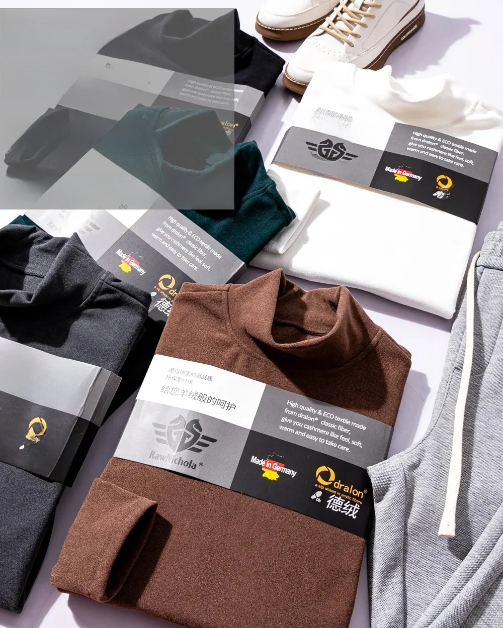 Men's Faion High Ne T-irt 320g Double-sided Velvet Autumn Winter Pure Color Versatile Base irt Trendy Ci Sle Long...
Men's Faion High Ne T-irt 320g Double-sided Velvet Autumn Winter Pure Color Versatile Base irt Trendy Ci Sle Long...