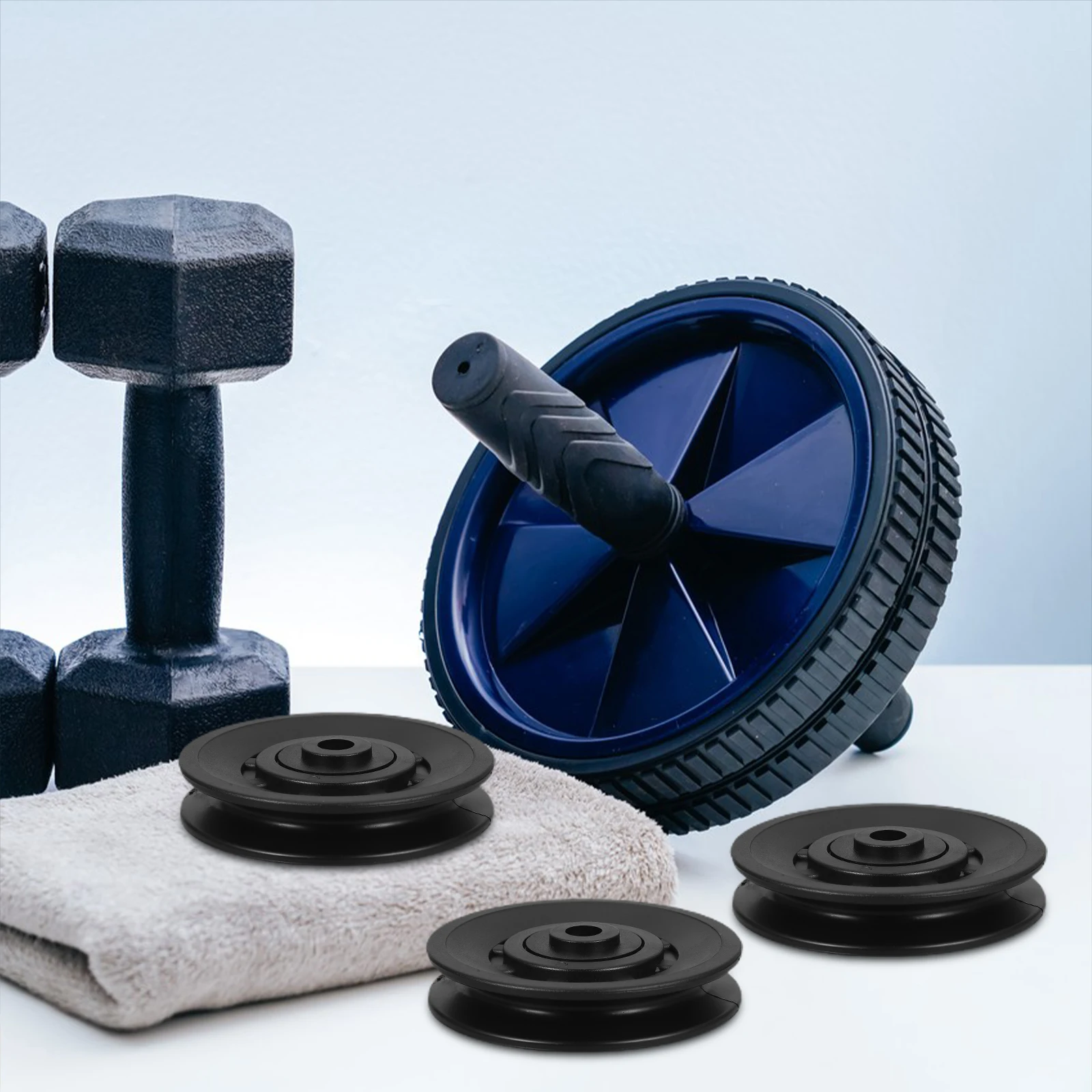 4 Pcs Pulley Wheels Black Gym Pulley Wheel Durable Anti-Impact Nylon Material for Equipment Accessories Fitness
4 Pcs Pulley Wheels Black Gym Pulley Wheel Durable Anti-Impact Nylon Material for Equipment Accessories Fitness