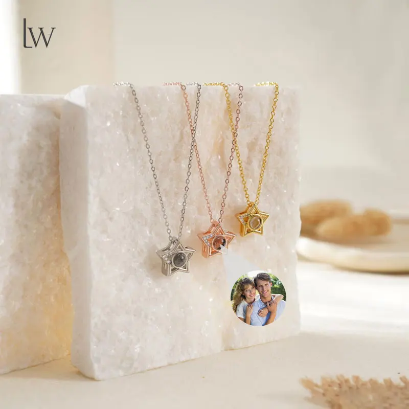 Custom Photo Necklace Star Pendent Projection Necklace Personalised Projection Jeweller for Mum, Memorial Photo Gift for Her
Custom Photo Necklace Star Pendent Projection Necklace Personalised Projection Jeweller for Mum, Memorial Photo Gift for Her