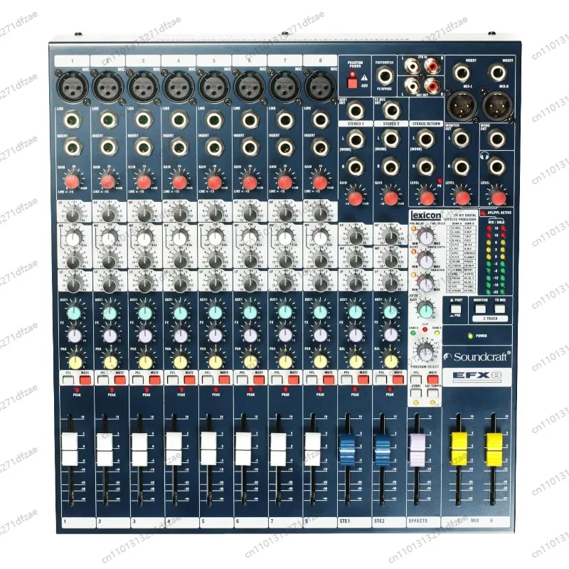 EFX8/12 Профессиональный DJ-микшер USB-консоль Аудио 8-канальный многоцелевой аудиомикшер для высокой производительности 
EFX8/12 Профессиональный DJ-микшер USB-консоль Аудио 8-канальный многоцелевой аудиомикшер для высокой производительности
